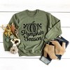 Simply Sage Market Women's Graphic Sweatshirt Checkered Pumpkin Season Cursive - 3 of 4