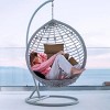 Egg Chair Cushion Hanging Basket Seat Cushion Thicken Soft Egg Swing Chair Pad Hanging Egg Chair Cushion with Headrest - 4 of 4