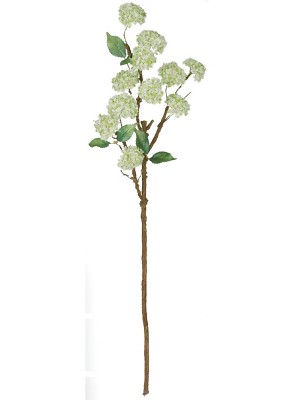 Sullivans Artificial Snowball Spray 28"H Green Flowers