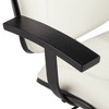 55 Downing Street Julian White Fabric and Steel Adjustable Swivel Office Chair - 4 of 4