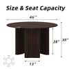 Wooakway 30"H Modern Wood Dining Table Versatile Kitchen Conference Gaming Table with Sturdy Tripod Base in Walnut/Black/Natural Wood - 4 of 4