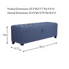 Upholstered Storage Bench Green Chenille Fabric Rectangle Ottoman Entryway Bench,Bed End Stool For Hallway Living Room Bedroom-Cuddlewood - 4 of 4