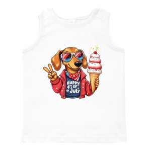 The Juniper Shop Patriotic Dog Ice Cream Toddler Tank - 1 of 4
