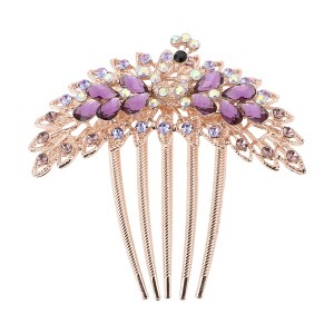 Unique Bargains Women's Peacock Style Hair Insert Comb 1 Pc - 1 of 3