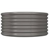 Aghana Digitals Grey Round Powder-Coated Steel Outdoor Garden Planter, 61 Gallon Large Capacity for - 3 of 4
