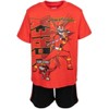 Power Rangers Green Ranger Red Ranger Blue Ranger T-Shirt and Mesh Shorts Outfit Set Toddler to Big Kid - 3 of 4