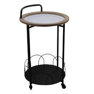 VIP Metal 29.88 in. Multicolor Bar Cart Round with Ball Legs - 1 of 1