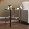 Jaymes Metal/Glass Round End Table - Black - SEI - 2 of 4