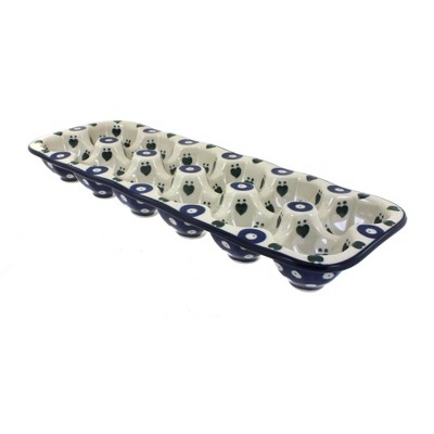 Blue Rose Polish Pottery Alyce Egg Tray - 12 Count