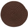 Home Mart Goods Brown Extra Thick Woven Trivet Round Placemats Natural Cotton Hot Potholder Mat Heat Resistant - 9"x9"(Pack of 4) - 4 of 4