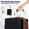 Vynxaria Black 3-Piece Hardshell Luggage Set 20"/24"/28" Sizes Lock Carry-On Check-in Suitcases with 360¡ã Spinner Wheels - 4 of 4
