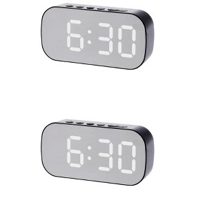 REGALWOVEN 2 Pcs Plastic Digital Corded Adjustable Electric Alarm Clock 5.1 x 2.6 x 1.4 inches - 1 of 4