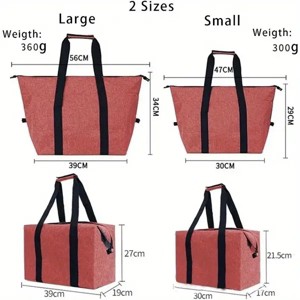 Racxily Large Cooling Bag, 5.28gal Foldable Shopping Bag - 1 of 4