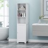 Bathroom Floor Corner Cabinet with Doors and Open Shelf for Dining Room,Bathroom,Kitchen-Christopher Knight Home - 3 of 4