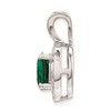 Black Bow Jewelry Rhodium Plated Sterling Silver, Diamond & Gemstone Pendant, 10mm - 2 of 4