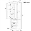 Tramull 3-Drawer Tall Storage Cabinet for Bathroom & Office, Adjustable Shelf, Sturdy MDF, Easy Assembly - 2 of 4
