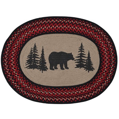 Park Designs Bear Printed Braided Rug 32” X 42” : Target