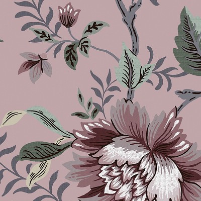 Edita's Garden Pale Blackberry Floral Wallpaper Roll