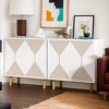 Hommoo Modern Sideboard Buffet, 59" Wood Storage Cabinet with Doors - 4 of 4