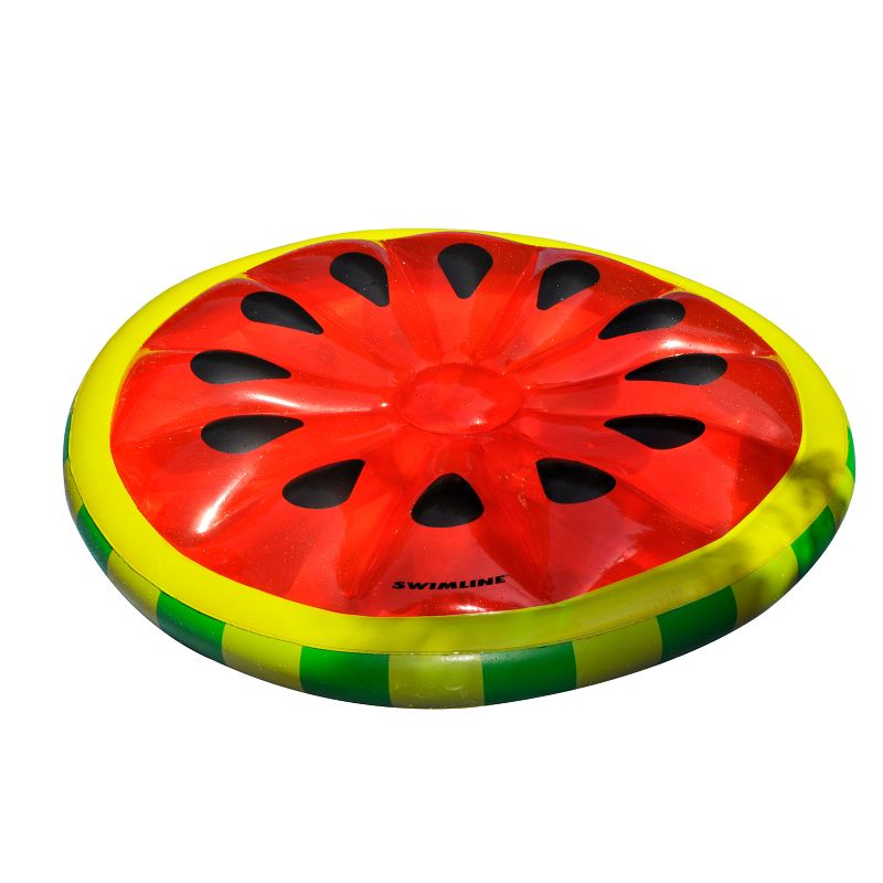 Red and Green Inflatable Watermelon Slice Pool Lounger