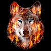 Junior's Design By Humans Wolf Escape From Forest Fire By hkartist T-Shirt - 2 of 2