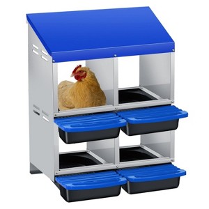 GustoWave Roll-Away Nesting Boxes for Chickens Coop - 1 of 4