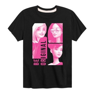 Boys' - Barbie - Be Original Squares Short Sleeve Graphic T-Shirt - 1 of 4