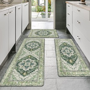 BAGOKIE 3 Pieces Anti Fatigue Kitchen Mats Non-Slip Kitchen Rug Set - 1 of 4