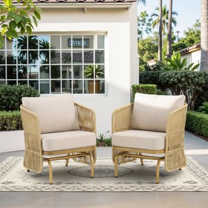 Outdoor Patio Furniture Set All Weather Wicker Conversation Set - 1 of 4