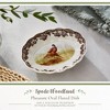 Spode British Flowers Collection 6" Oval Fluted Dish - Pheasant Illustration, Rustic Serving - Porcelain, Dishwasher & Oven Safe - 2 of 4