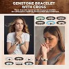 24-Pack Cross Beads Bracelet Set for Men & Women, 8mm Natural Stone Stretch Bracelets with Cross Charm - 3 of 4