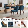 Dining Chair Set of 2, Linen Upholstered Dining Chair with Wood Legs,Wooden Kitchen Chair, Chairs with Cushions for Dining Room, Living Room - 3 of 4