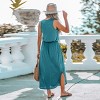 Women's Scoop Neck Side Slit Maxi Dress - Cupshe - 3 of 4