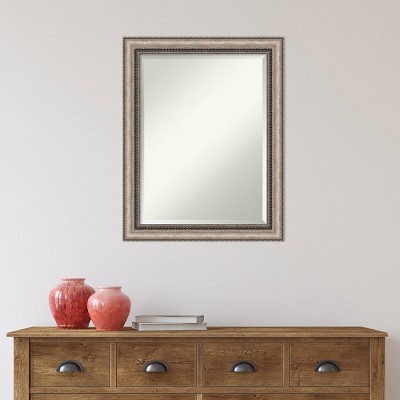 Lyla Ornate Silver and Bronze Framed Bathroom Mirror