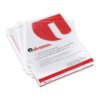 UNIVERSAL Top-Load Poly Sheet Protectors Economy Letter 100/Box 21130