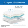 Aoibox Full XL Mattress Pad Waterproof Quilted Mattress Protector Deep Pocket Fitted Cover White Up to 14 Inch - 2 of 4