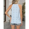 Coolmee Women's Summer Tops Casual Crewneck Sleeveless Shirts Lightweight Crochet Knit Texture Tank Top - 4 of 4