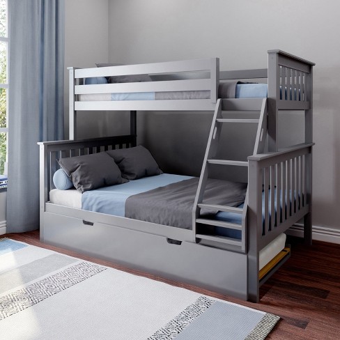 Max & Lily Twin Over Full Bunk Bed With Trundle Bed : Target