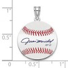 Black Bow Jewelry Sterling Silver Juan Marichal Signature SM Enamel Baseball Pendant - 4 of 4