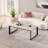 Rosary Blenn Industrial Coffee Table – Triangular Metal Frame - 4 of 4