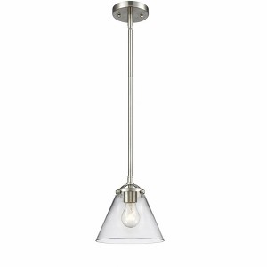 Cone - 1 Light Stem Hung Mini Pendant In Industrial Style-7.63 Inches Tall and 7.75 Inches Wide - 1 of 1