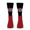 NCAA San Diego State Aztecs Streak Team Color Crew Socks - L - image 2 of 3