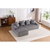 SKRAN 101"  L Shaped Modular Sofa,Combining chaise longue with 3-seater ＆ pillows ,No Installation,Corduroy for Living Room Apartment - 4 of 4