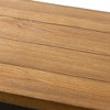 Caribou Rustic Industrial Style Oak Wood and Metal Finished Console Table Black - Baxton Studio: Entryway Furniture, MDF Frame - 4 of 4
