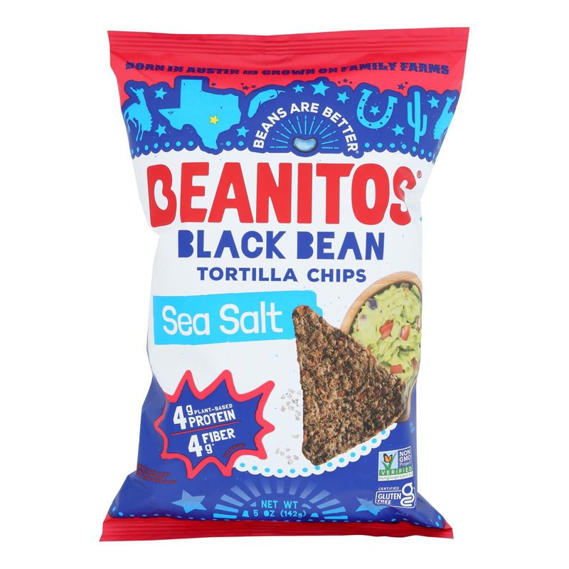 Beanitos Original Sea Salt Black Bean Tortilla Chips - Case of 6/5 oz, 2 of 7