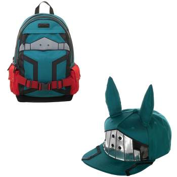 My Hero Academia Deku Suit Up 16" Laptop Backpack & Snapback Hat Combo Set