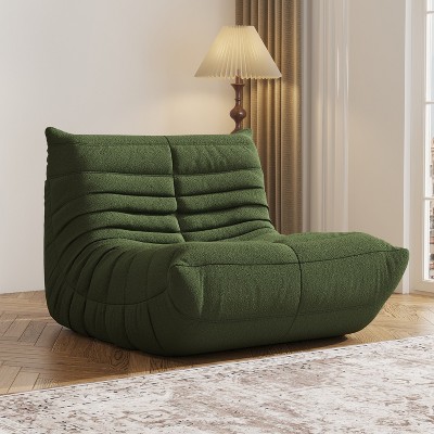 SYFERLORY Soft Beanbag Chair - Memory Foam Floor Sofa for Living Room, Bedroom or Office - Single Seat Lounger with Removable Cover