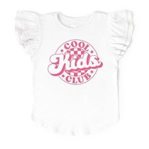 The Juniper Shop Cool Kids Club Checkered Flutter Sleeve Tee - 1 of 4