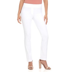 Rekucci Women's Ease into Comfort Straight-Leg Pants with Tummy Control - 1 of 4