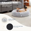 JIONJOY Round Dog Bed: Grey Pet Sofa Bed with Supportive Foam and Removable & Washable Coverr - 3 of 4